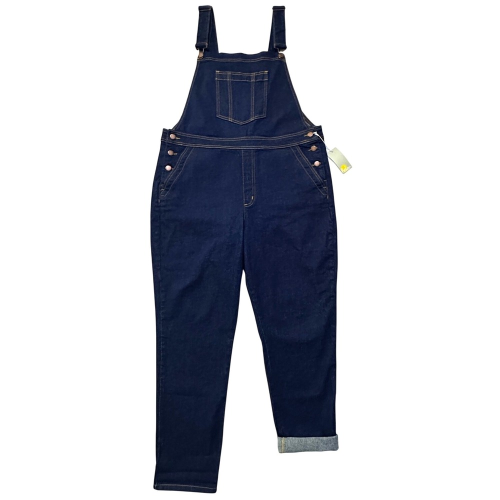 NWT Boden Girlfriend Denim Overalls US 16/18 Indigo Blue Dungarees Utility Indie